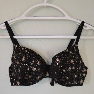Victoria's Secret | Black Starburst So Obsessed Pushup Bra Size 36C